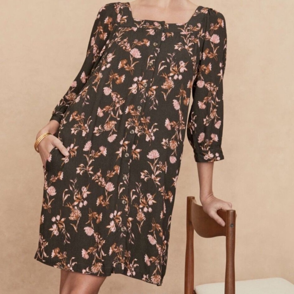 Garnet Hill Jardin Crêpe Dress